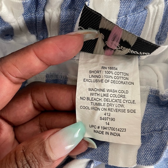 Girls Rare Editions Blue and White Shorts Set, Size 14 - Picture 9 of 12